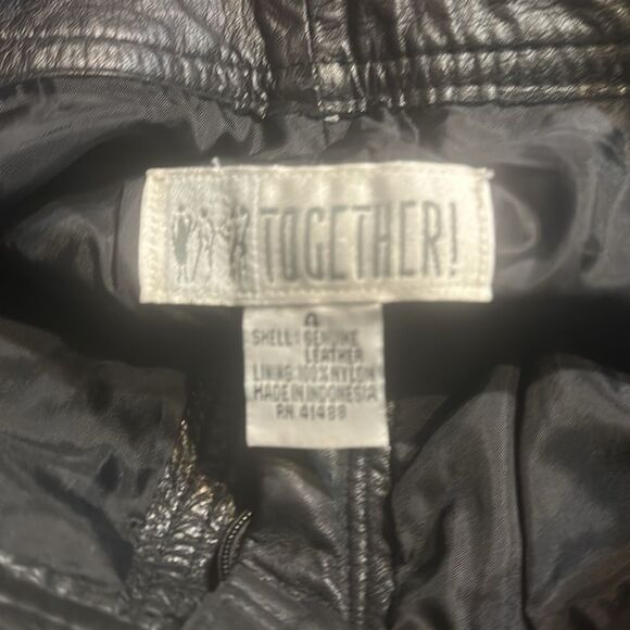 Together  Black Leather Pants 4 (6033) - Picture 5 of 5